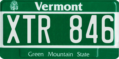 VT license plate XTR846