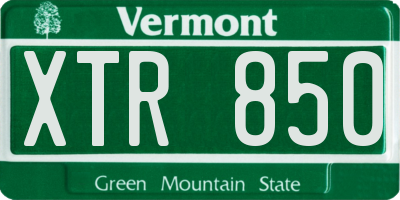 VT license plate XTR850