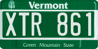 VT license plate XTR861