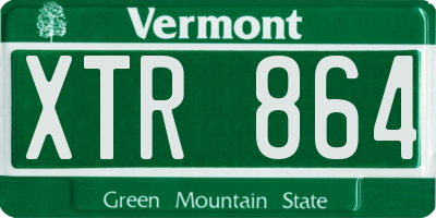 VT license plate XTR864