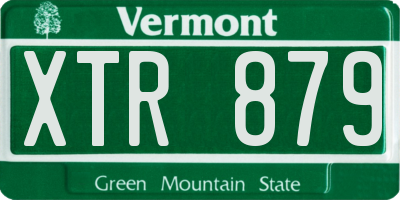 VT license plate XTR879