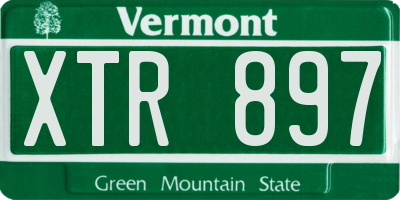 VT license plate XTR897