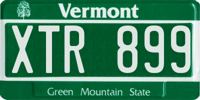 VT license plate XTR899