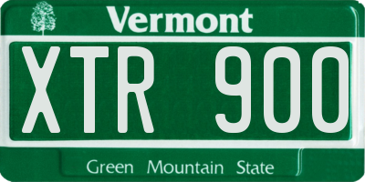 VT license plate XTR900