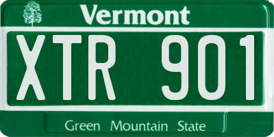 VT license plate XTR901