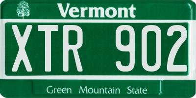 VT license plate XTR902