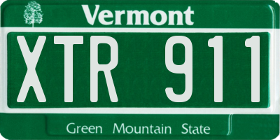 VT license plate XTR911