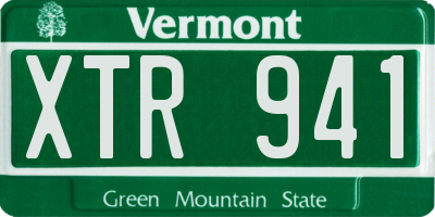 VT license plate XTR941