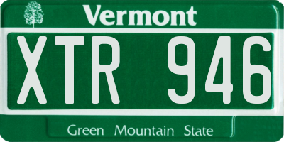 VT license plate XTR946
