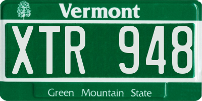 VT license plate XTR948
