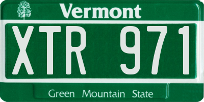 VT license plate XTR971