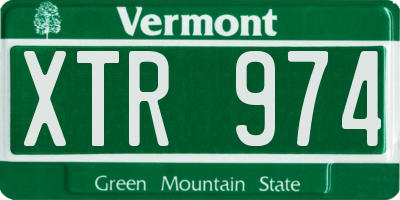 VT license plate XTR974
