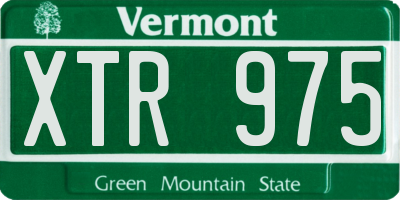 VT license plate XTR975