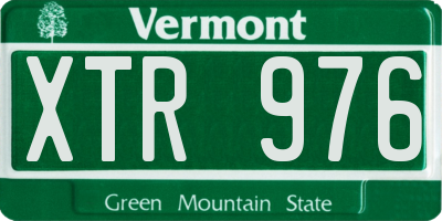 VT license plate XTR976