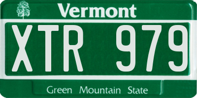 VT license plate XTR979