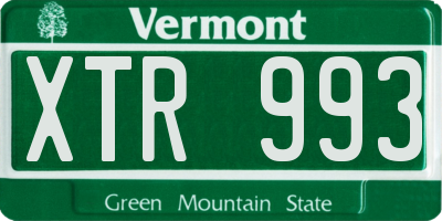 VT license plate XTR993