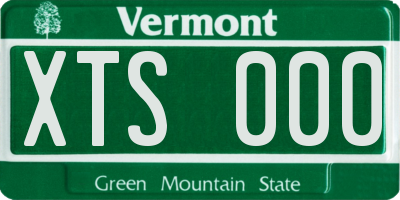 VT license plate XTS000