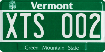 VT license plate XTS002