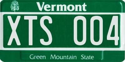 VT license plate XTS004