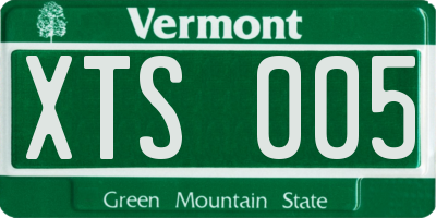 VT license plate XTS005