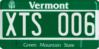 VT license plate XTS006