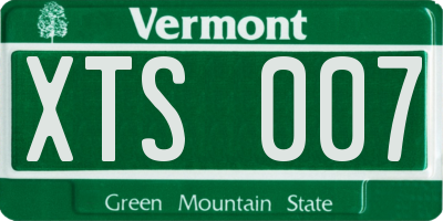 VT license plate XTS007