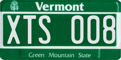 VT license plate XTS008