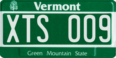 VT license plate XTS009