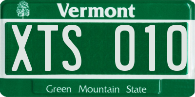 VT license plate XTS010
