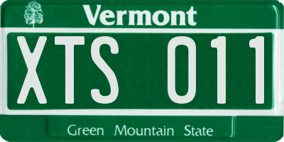 VT license plate XTS011