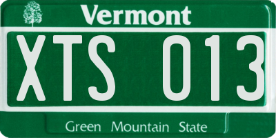 VT license plate XTS013