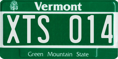 VT license plate XTS014