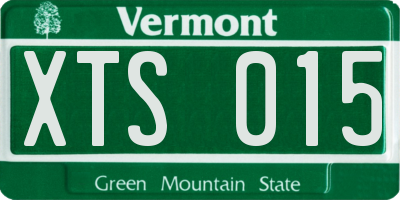 VT license plate XTS015