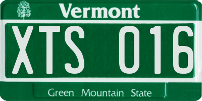 VT license plate XTS016