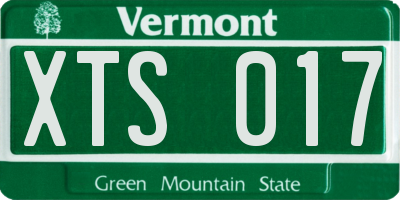 VT license plate XTS017