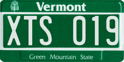 VT license plate XTS019