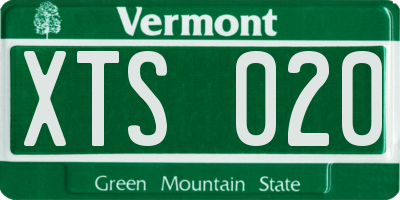 VT license plate XTS020