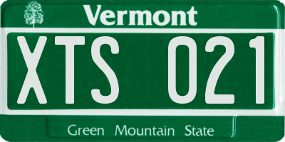 VT license plate XTS021