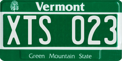 VT license plate XTS023
