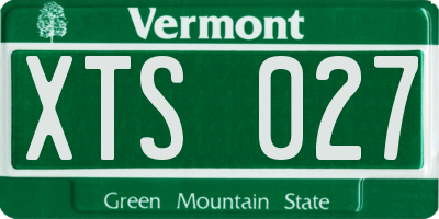 VT license plate XTS027