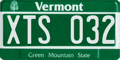 VT license plate XTS032