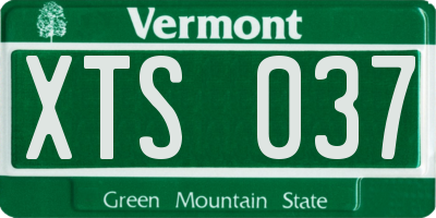 VT license plate XTS037