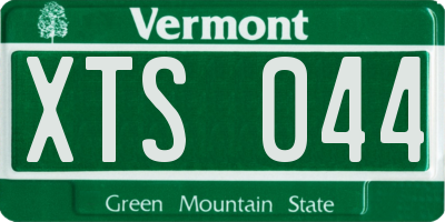 VT license plate XTS044
