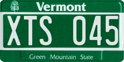 VT license plate XTS045