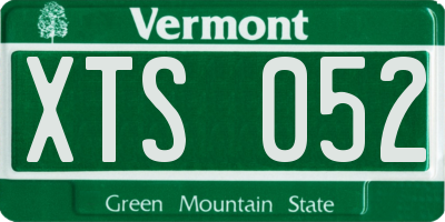VT license plate XTS052