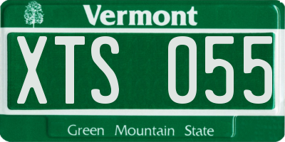 VT license plate XTS055