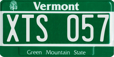 VT license plate XTS057