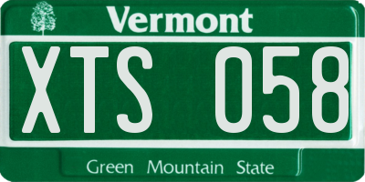 VT license plate XTS058