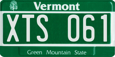 VT license plate XTS061