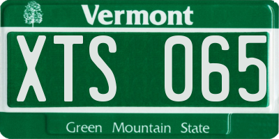 VT license plate XTS065